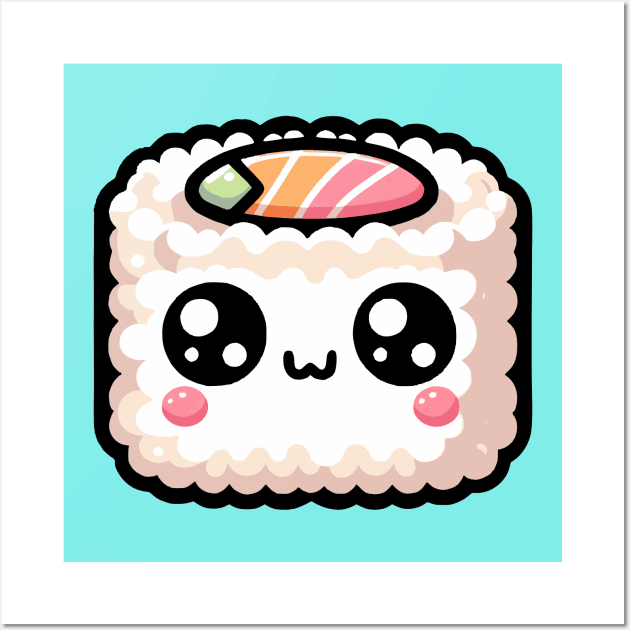 Kawaii Sushi Wall Art by Mey Designs